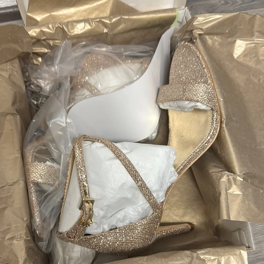 Michael Kors Ava Mid Sandal Glitter Mesh_2